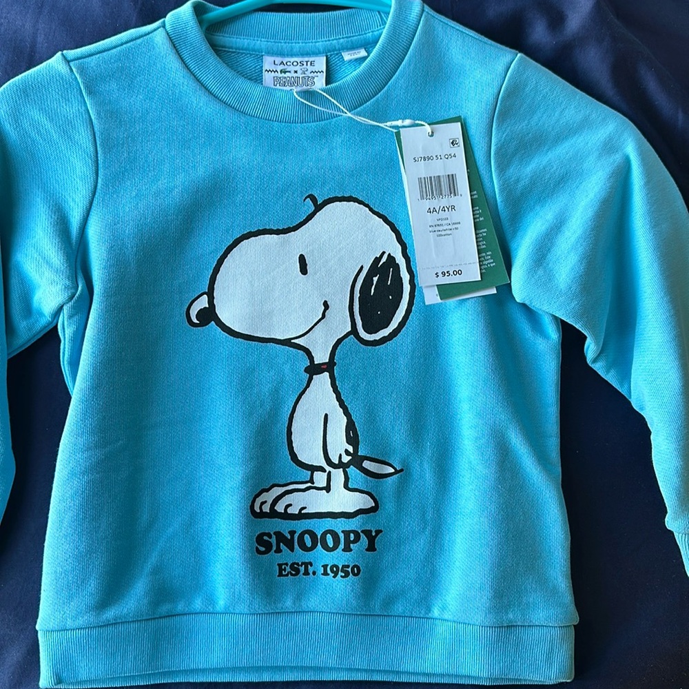 A crew neck sweater